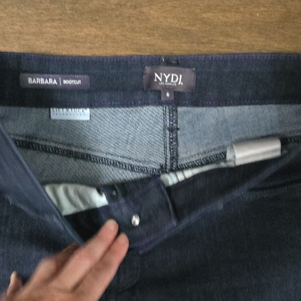 NYDJ High Rise Blue Jeans Slim Bootcut Leg - Picture 6 of 7